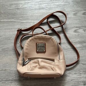 Valentina Tan Leather Backpack